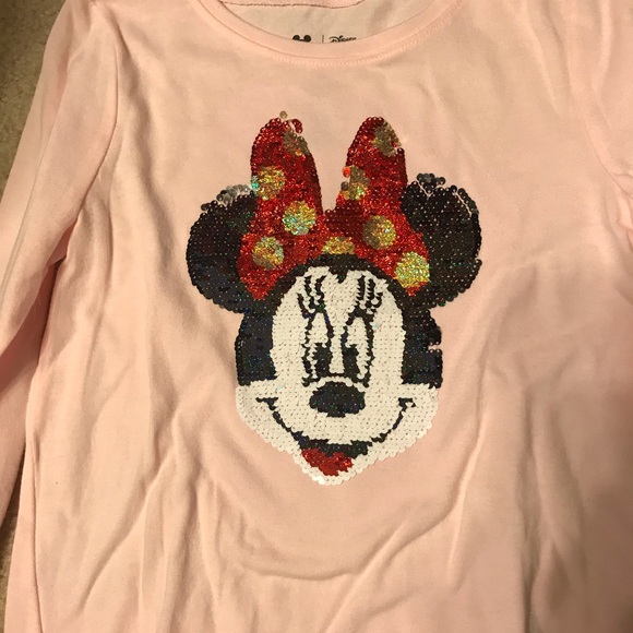 Girls pink Disney Minnie Mouse long sleeve shirt - Picture 2 of 5